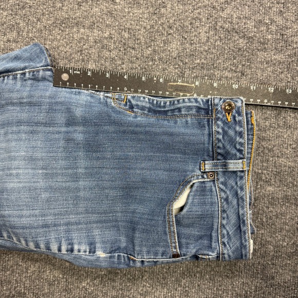 LL Bean Classic Fit Straight Leg Jeans Womens 12 MT Blue Stretch Denim 296351 - Picture 8 of 9